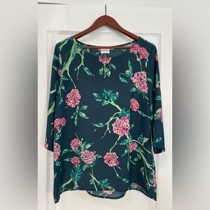 HD in Paris Green Floral Blouse